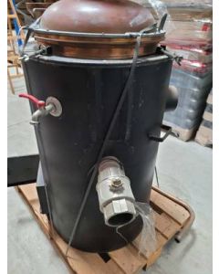 Brennkessel Kupfer 80 l schwarz mit Kühler komplett
